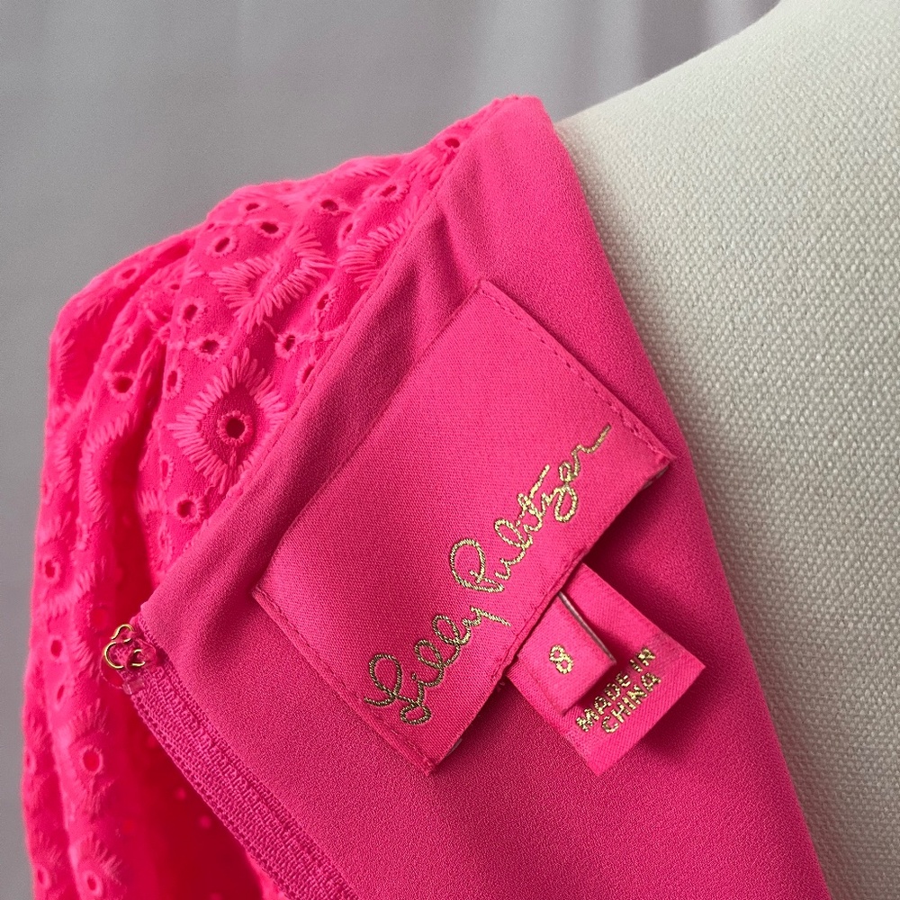 Lilly Pulitzer Romper, Pink, Size 8 - Picture 7 of 8